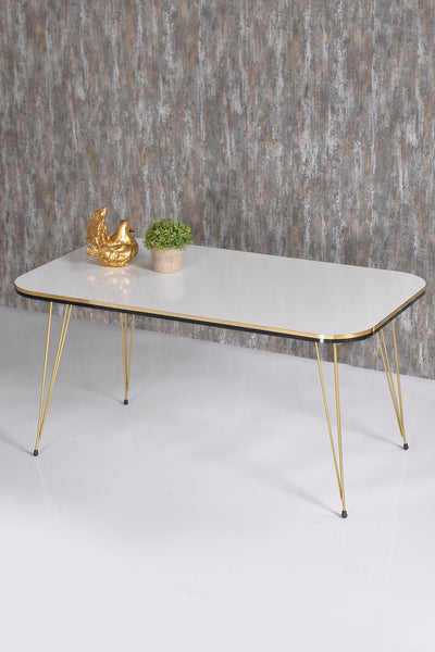 Masa pentru living gold-alb- Livrare rapida!