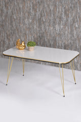 Masa pentru living gold-alb- Livrare rapida!